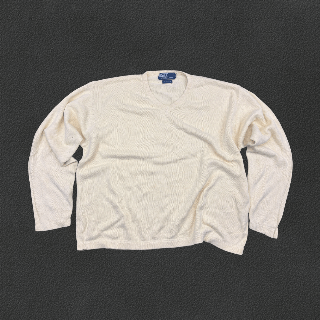 Yellow Ralph Lauren V - neck Sweater - Men XL - Very Good - Revaleur