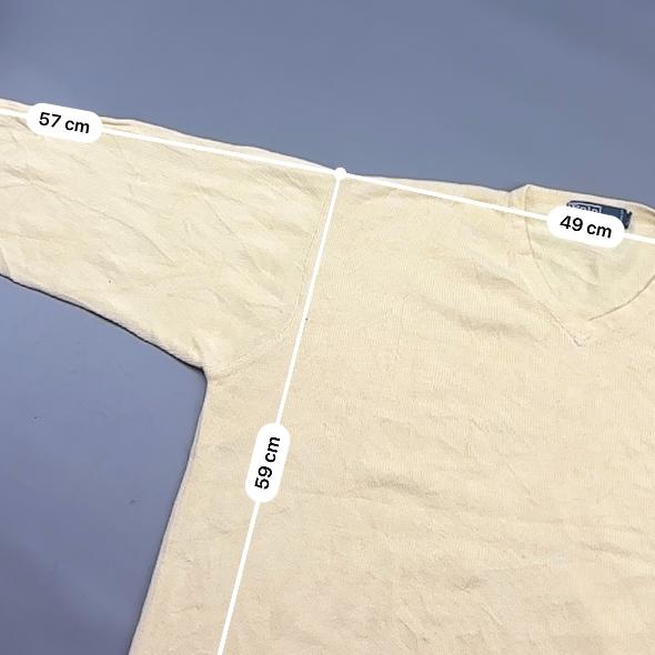 Yellow Ralph Lauren V - neck Sweater - Men XL - Very Good - Revaleur