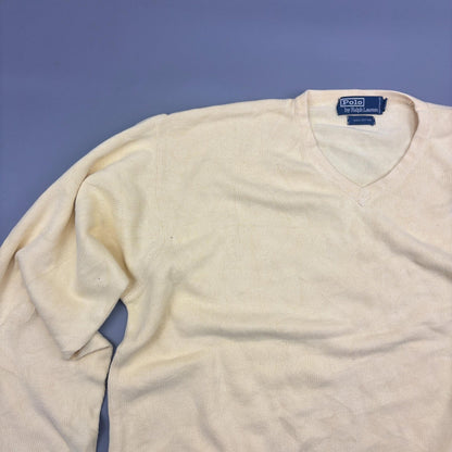 Yellow Ralph Lauren V - neck Sweater - Men XL - Very Good - Revaleur